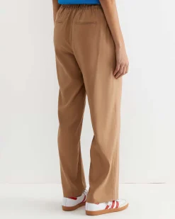 Outlet Sportscraft Rosa Wide Leg Linen Pant in Tan