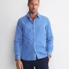 Hot Sportscraft Ryan Long Sleeve Stripe Shirt in Dutch Blue DutchBlue