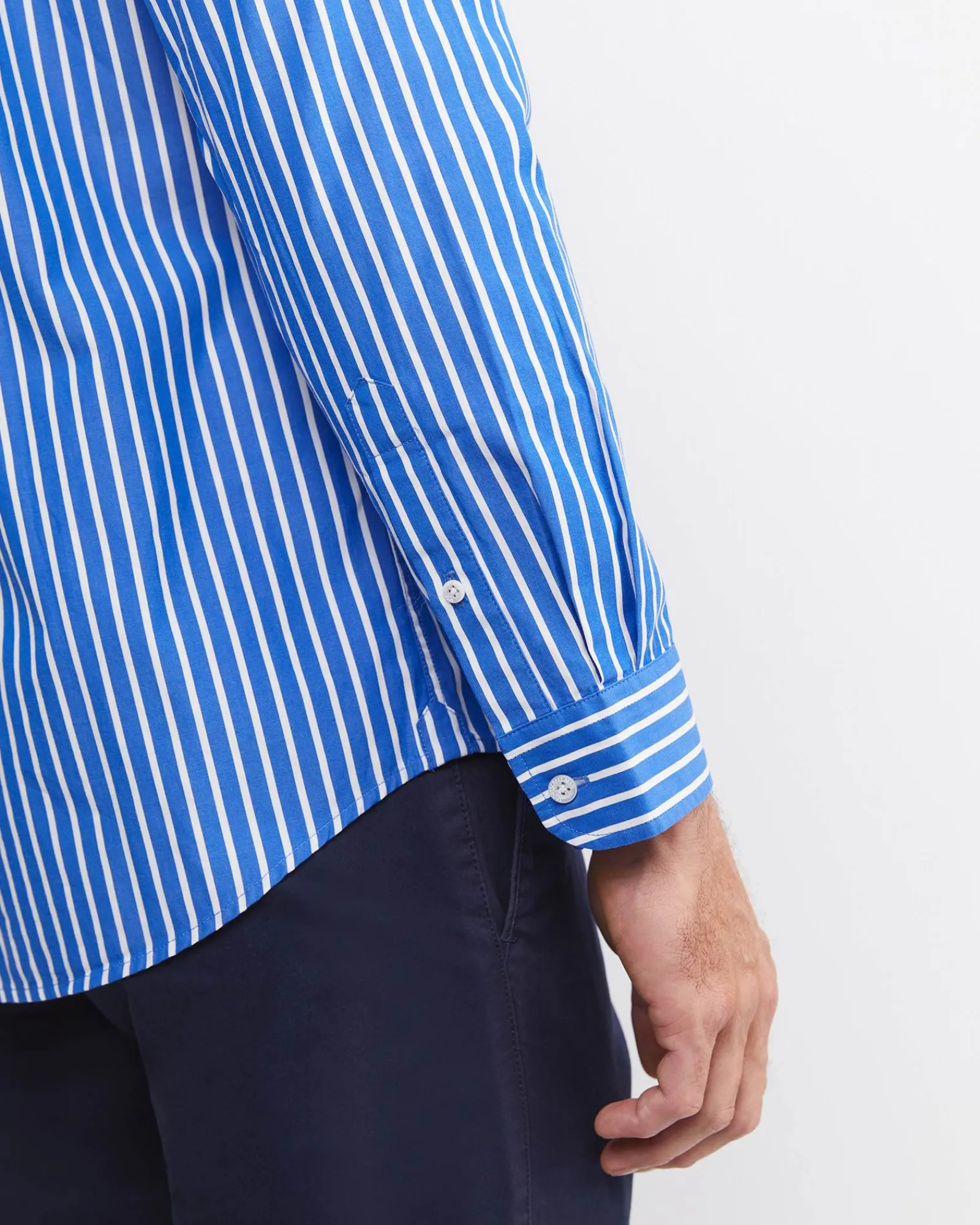 Hot Sportscraft Ryan Long Sleeve Stripe Shirt in Dutch Blue DutchBlue