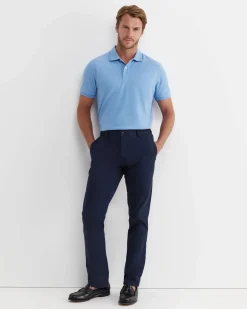 Clearance Sportscraft SC Melange Pique Polo in Blue Melange BlueMelange