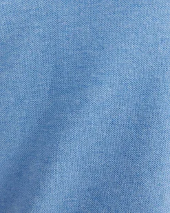 Clearance Sportscraft SC Melange Pique Polo in Blue Melange BlueMelange