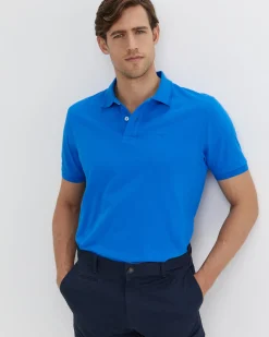 Hot Sportscraft SC Pique Polo in Cobalt