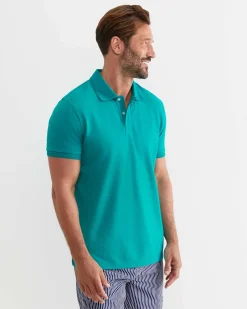 New Sportscraft SC Pique Polo in Seagreen