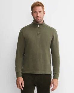 Hot Sportscraft SC Quarter Zip Sweat in Khaki