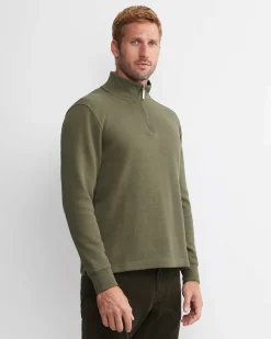 Hot Sportscraft SC Quarter Zip Sweat in Khaki