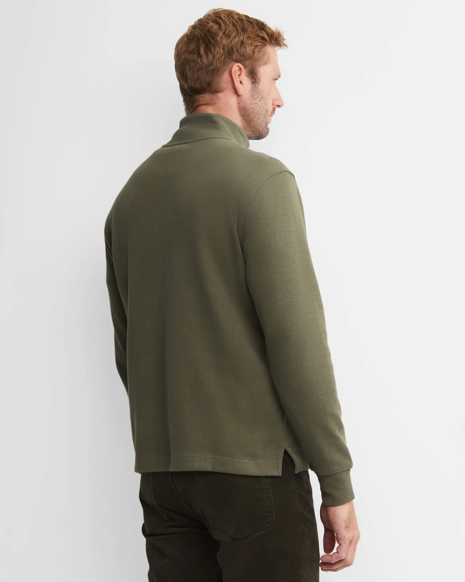 Hot Sportscraft SC Quarter Zip Sweat in Khaki