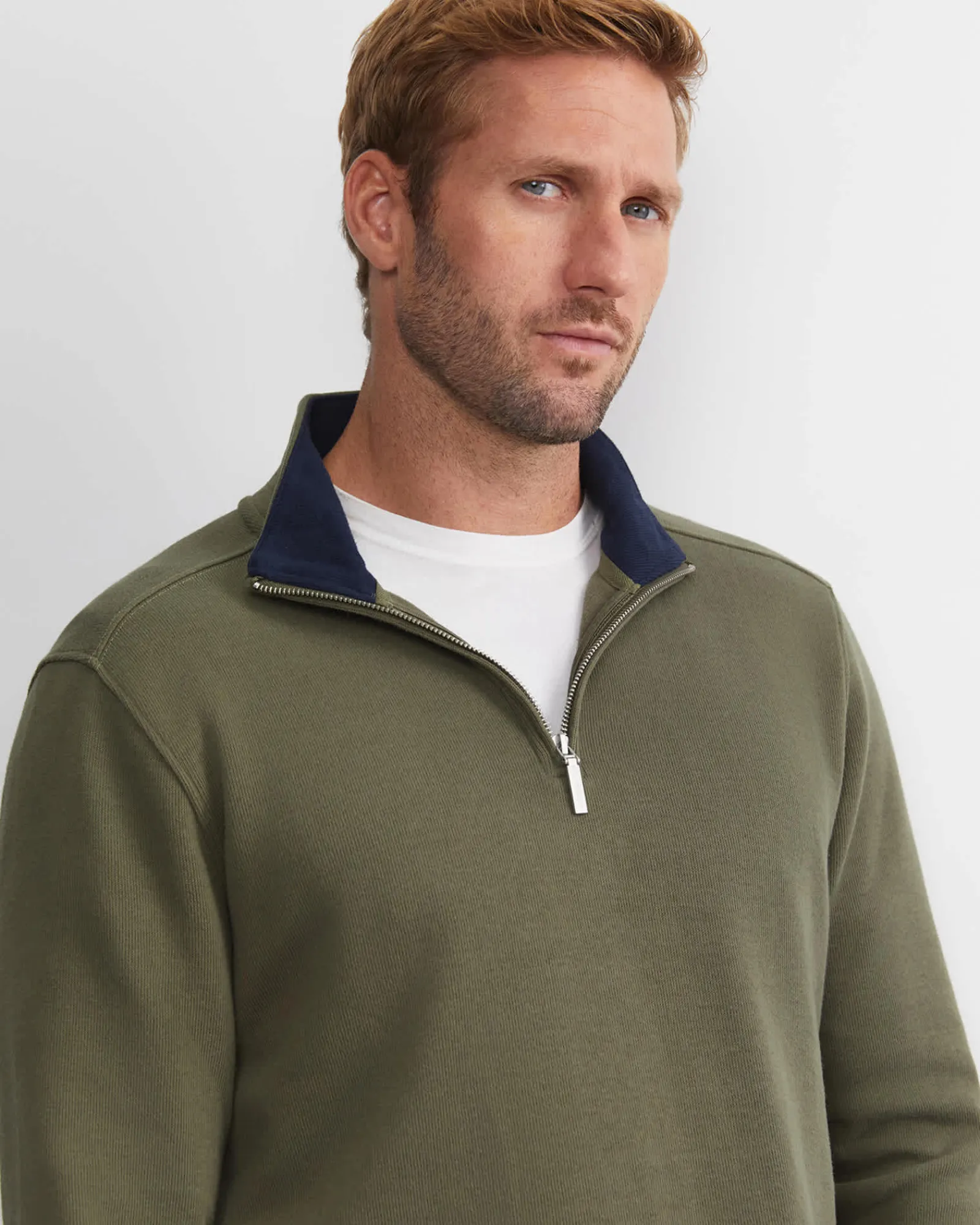 Hot Sportscraft SC Quarter Zip Sweat in Khaki