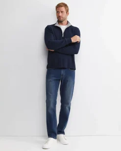 Discount Sportscraft SC Quarter Zip Sweat in Navy