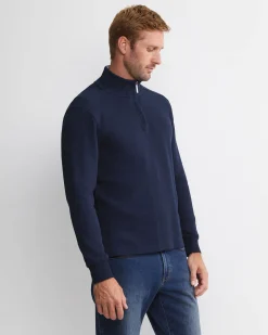 Discount Sportscraft SC Quarter Zip Sweat in Navy