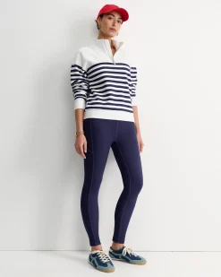 Sale Sportscraft SC Stripe Quarter Zip Sweat in Whitenavy White/navy