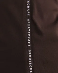 Best Sportscraft SC Zip Thru Funnel Neck Top in Chocolate