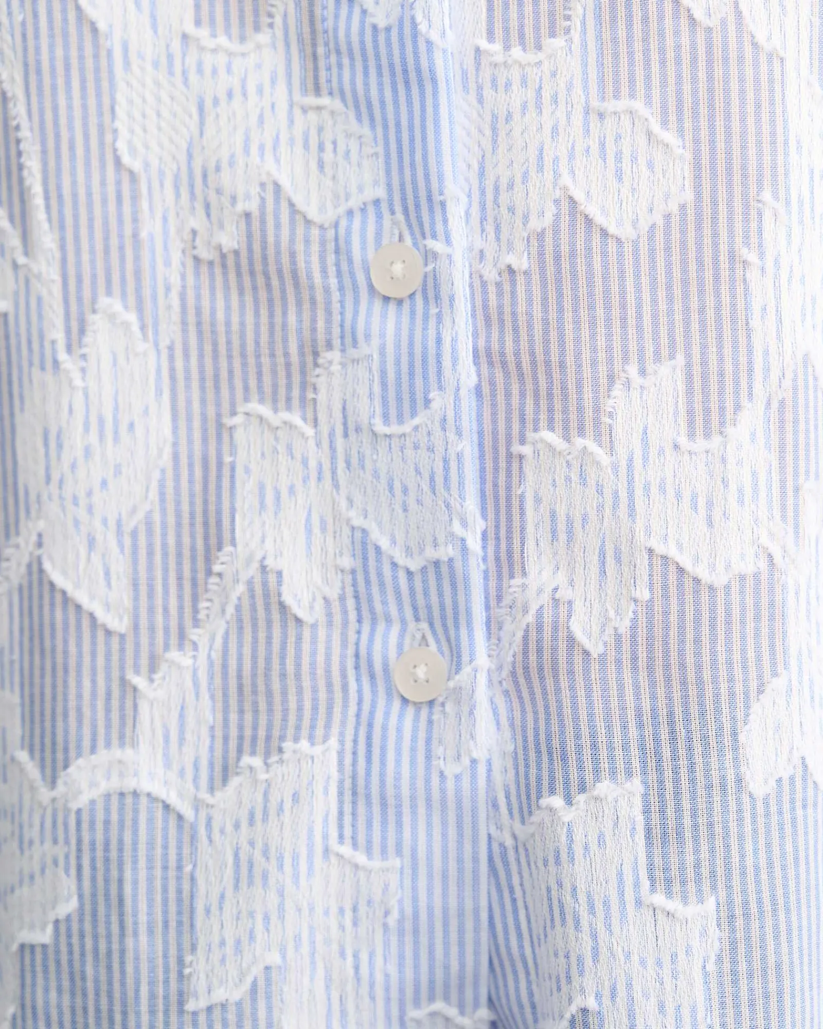 Fashion Sportscraft Sedonia Clip Back Shirt in Whiteblue White/blue