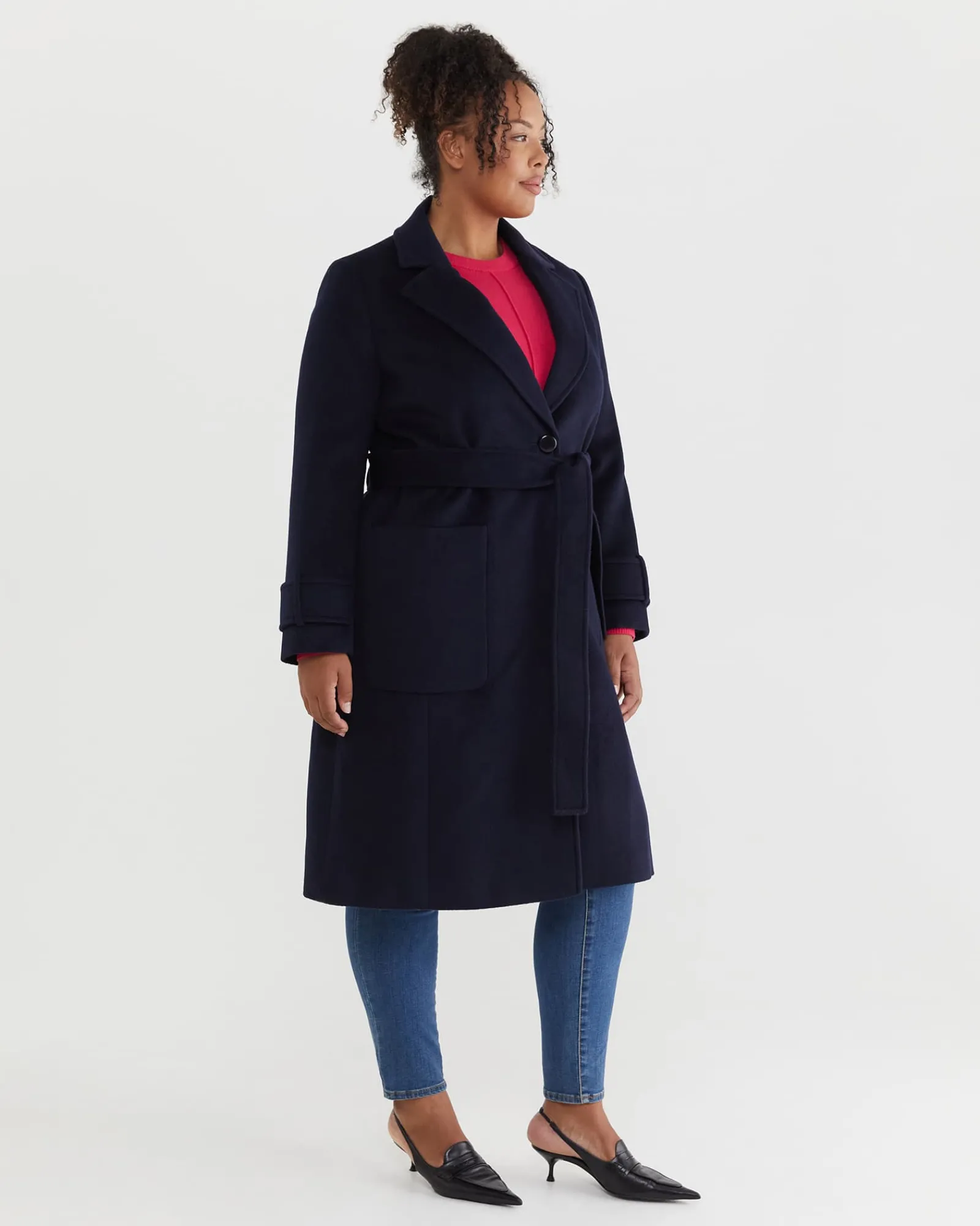 Best Sportscraft Sena Longline Coat in Navy