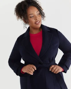 Best Sportscraft Sena Longline Coat in Navy