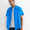 Hot Sportscraft Short Sleeve Linen Shirt in Cobalt