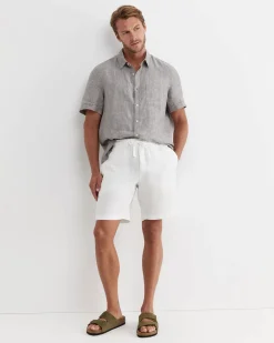 Discount Sportscraft Short Sleeve Linen Shirt in Grey