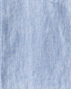 Sale Sportscraft Short Sleeve Linen Shirt in Chambray