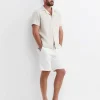 New Sportscraft Short Sleeve Stanton Linen Shirt in Natural