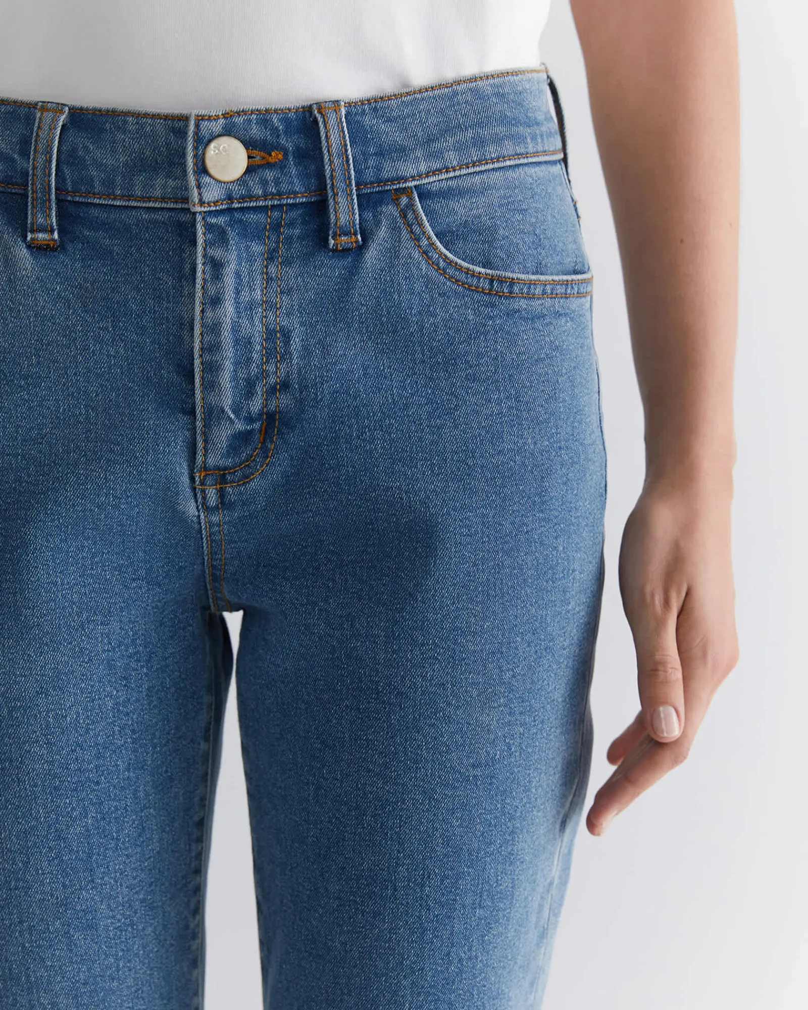 Best Sportscraft Simone Straight Jean in Mid Wash MidWash