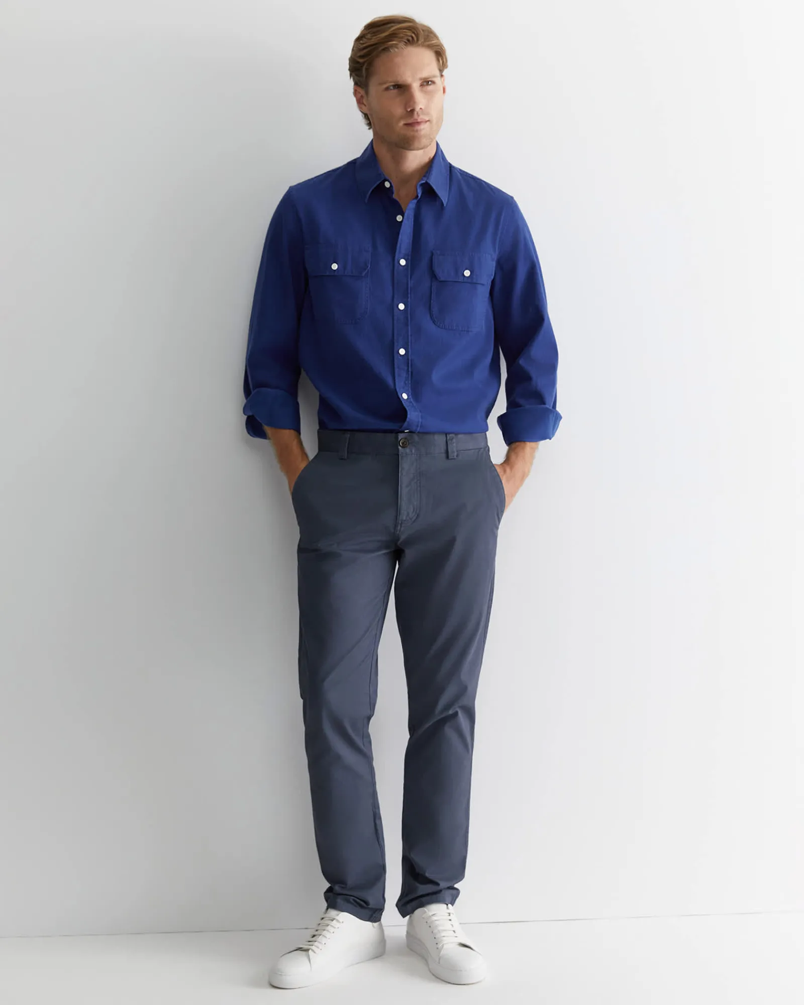 Hot Sportscraft Smith Tapered Chinos in Storm Blue StormBlue