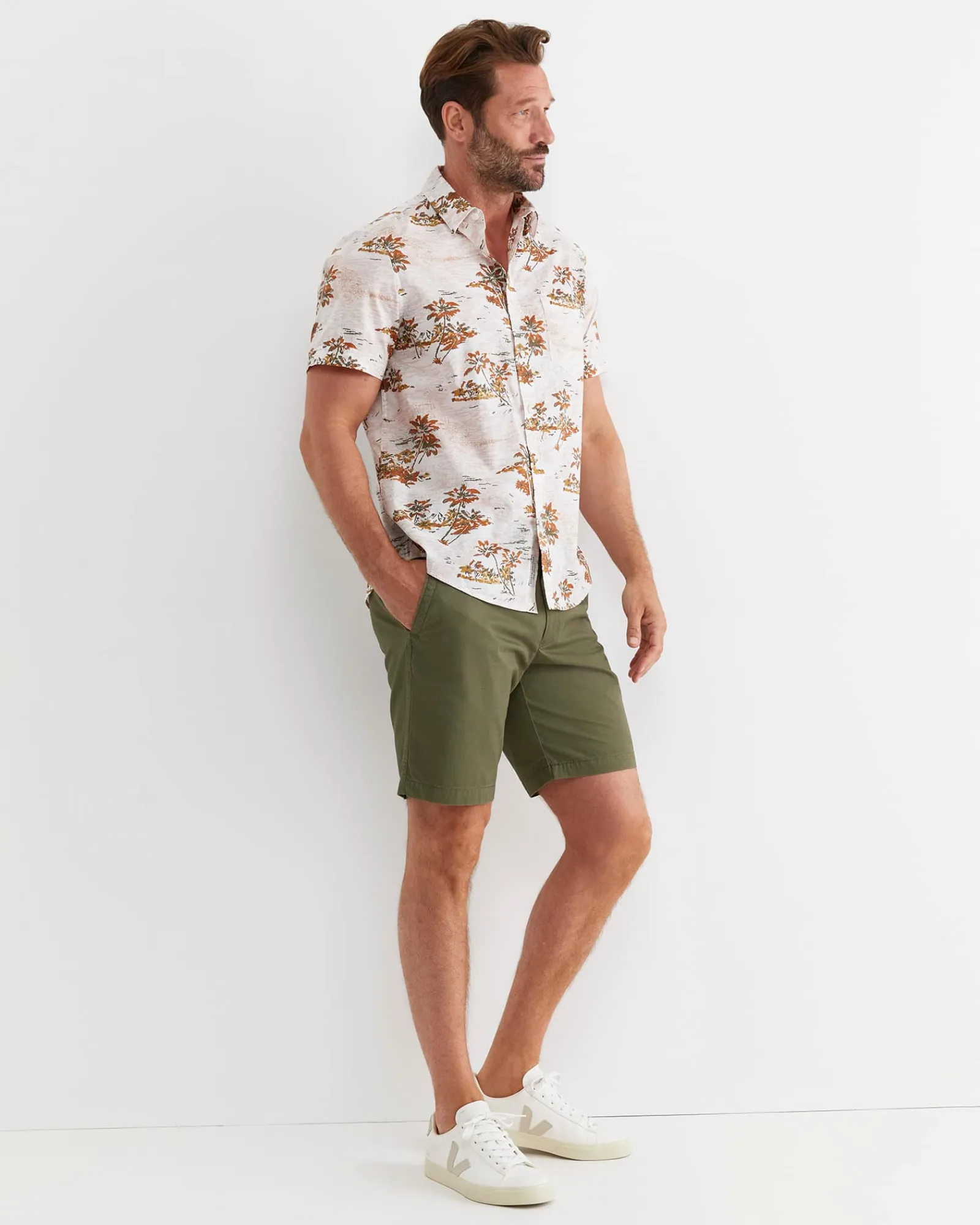 Clearance Sportscraft Somers Short Sleeve Cotton Shirt in Multi