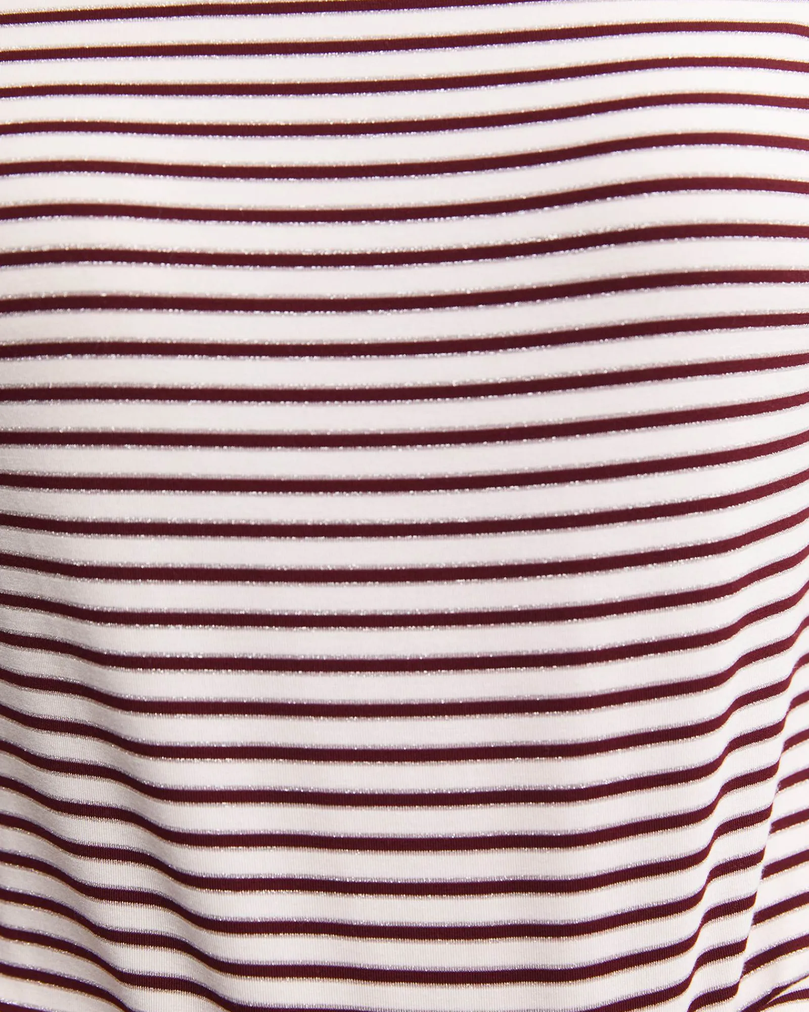 Fashion Sportscraft Stripe Lurex Long Sleeve Magic Tee in Wine