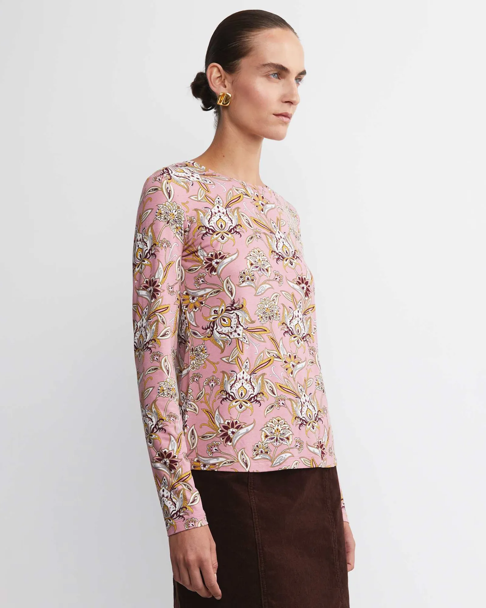 Online Sportscraft Sue Paisley Long Sleeve Magic Tee in Pink Multi PinkMulti