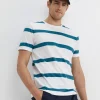 Fashion Sportscraft Sullivan Stripe Tee in Whiteteal White/teal