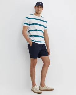 Fashion Sportscraft Sullivan Stripe Tee in Whiteteal White/teal