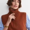 Hot Sportscraft Sunshine Collared Sleeveless Vest in Toffee