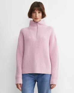 Best Sportscraft Sunshine Quarter Zip Knit in Soft Pink SoftPink
