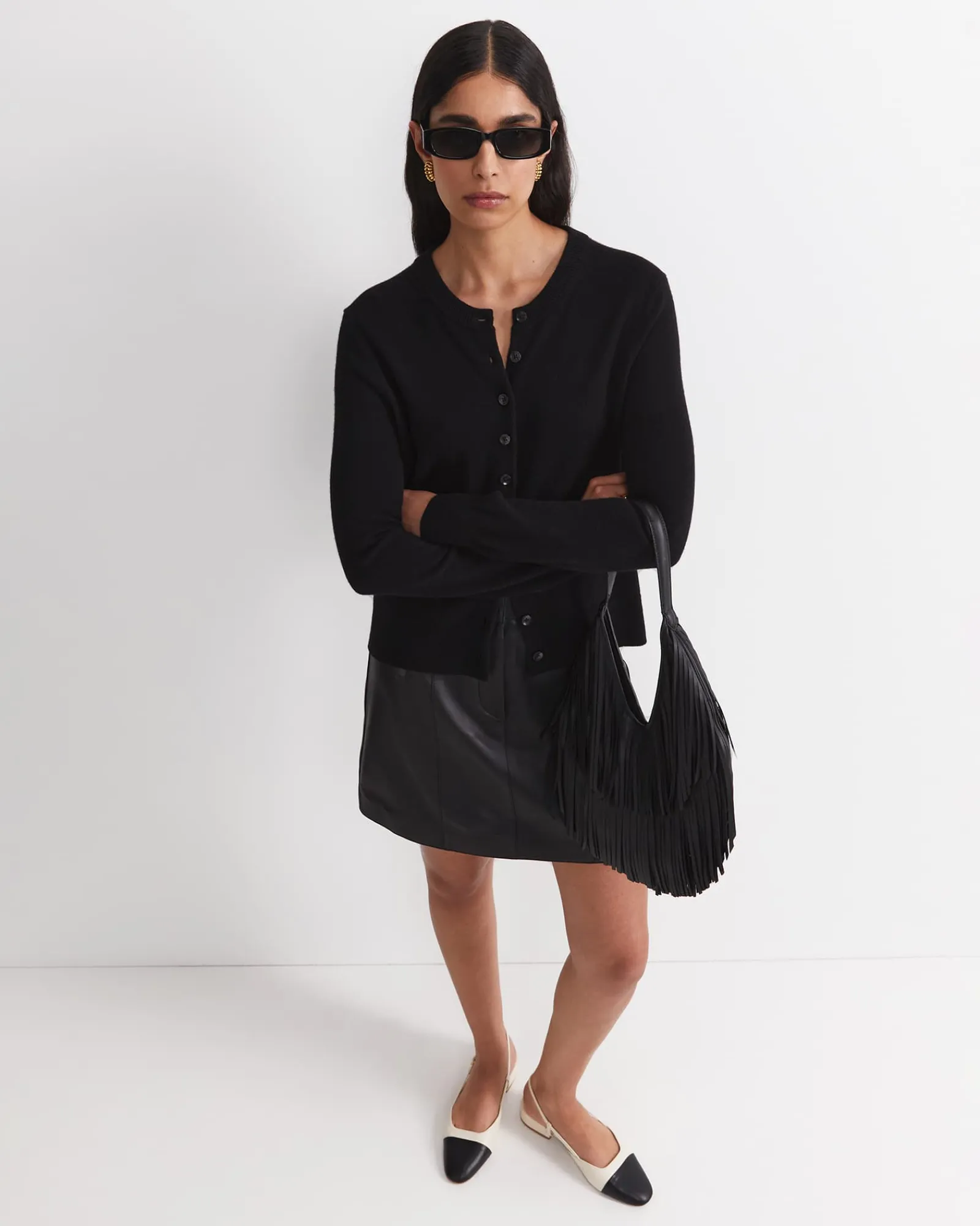 Online Sportscraft Sunshine Wool Cardigan in Black