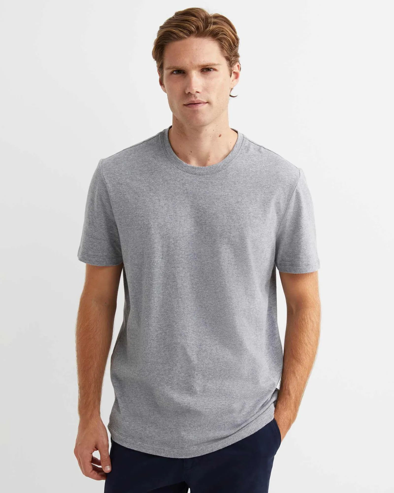 New Sportscraft Supersoft Melange Tee in Grey Melange GreyMelange
