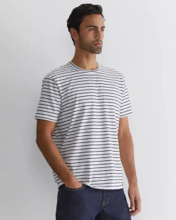 Clearance Sportscraft Supersoft Tee in Whitenavy White/navy