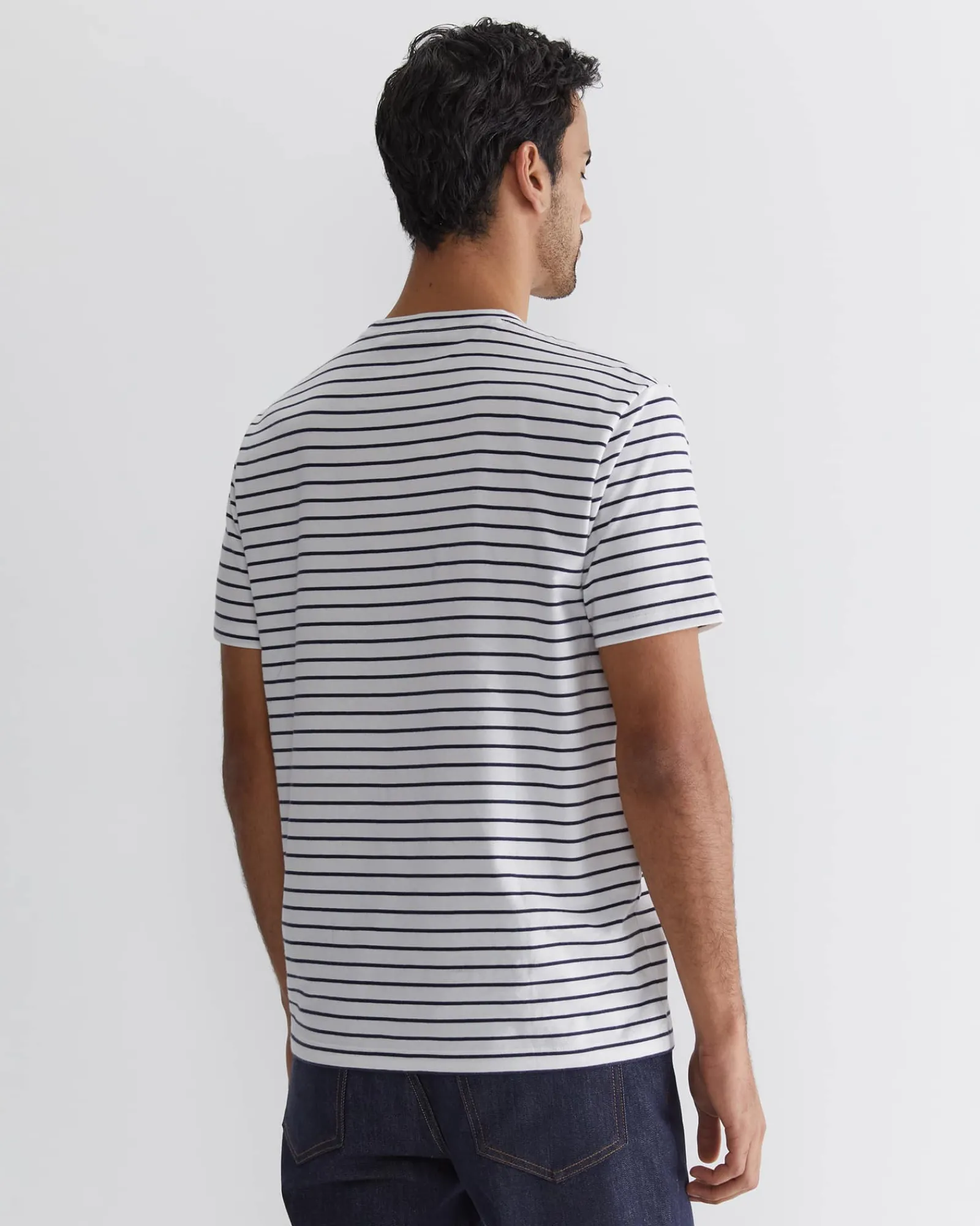Clearance Sportscraft Supersoft Tee in Whitenavy White/navy