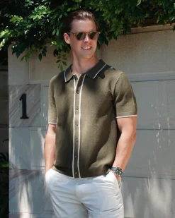 Discount Sportscraft Supple Short Sleeve Shirt in Khaki