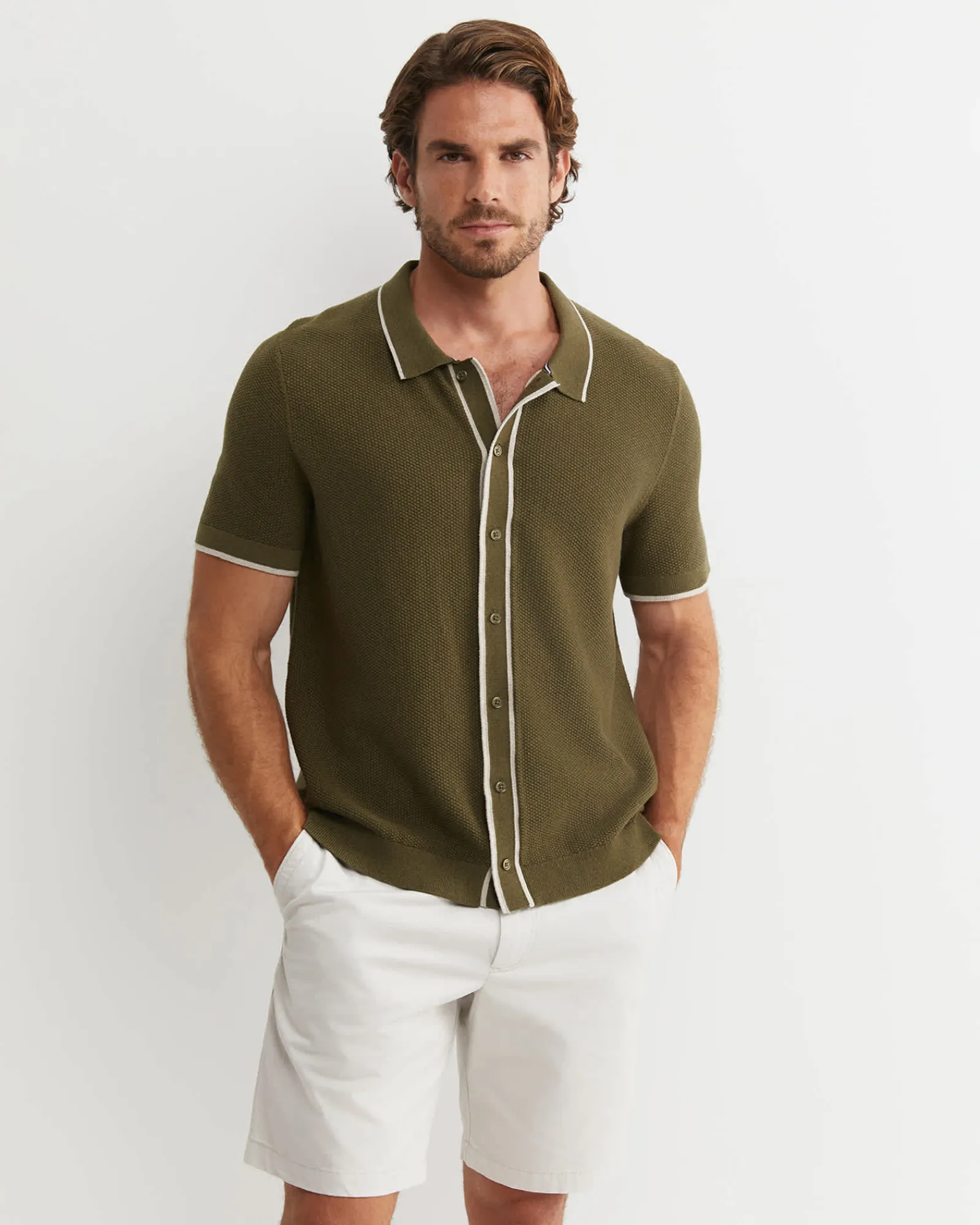 Discount Sportscraft Supple Short Sleeve Shirt in Khaki