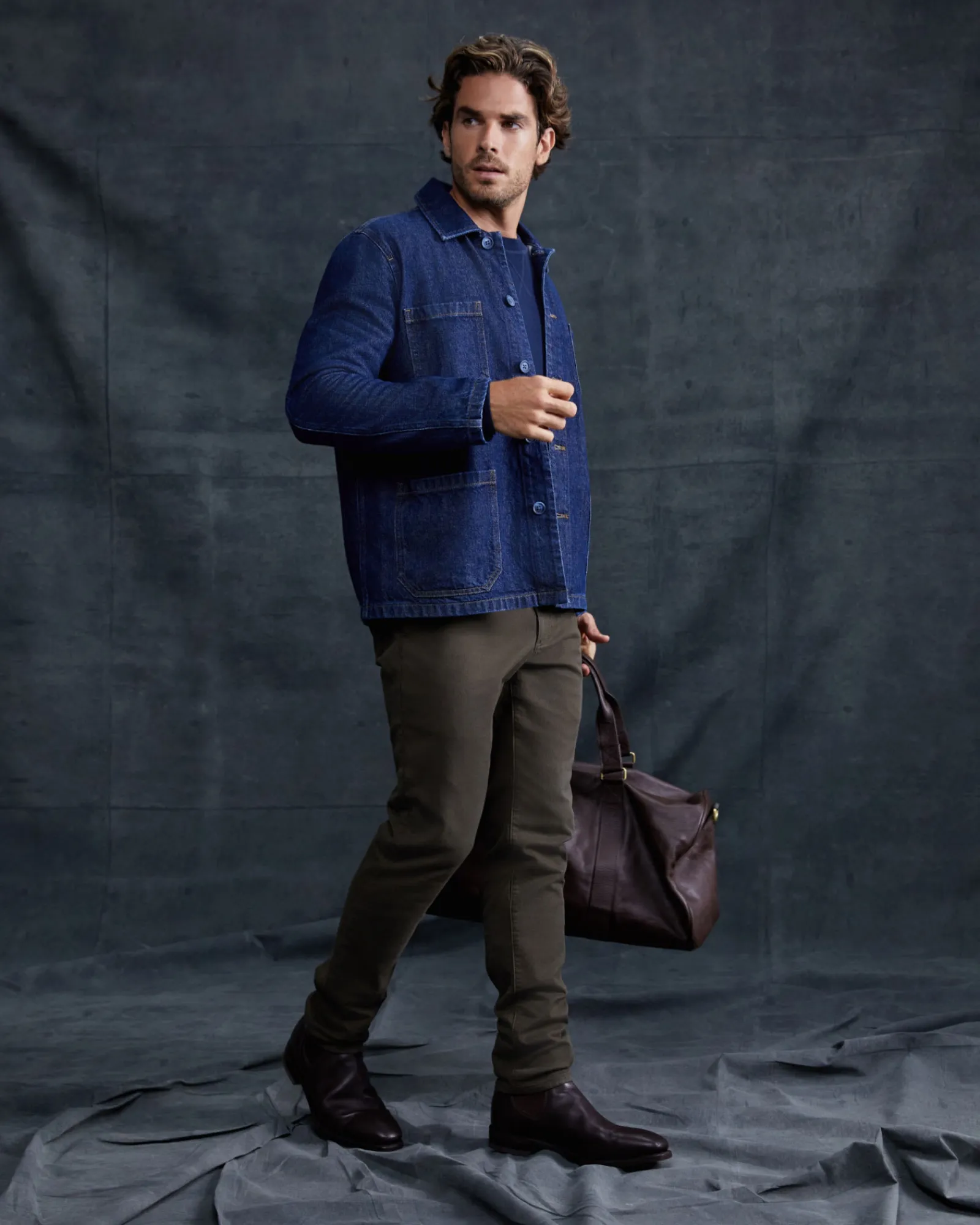 Sale Sportscraft Tapered Bedford Jean in Khaki