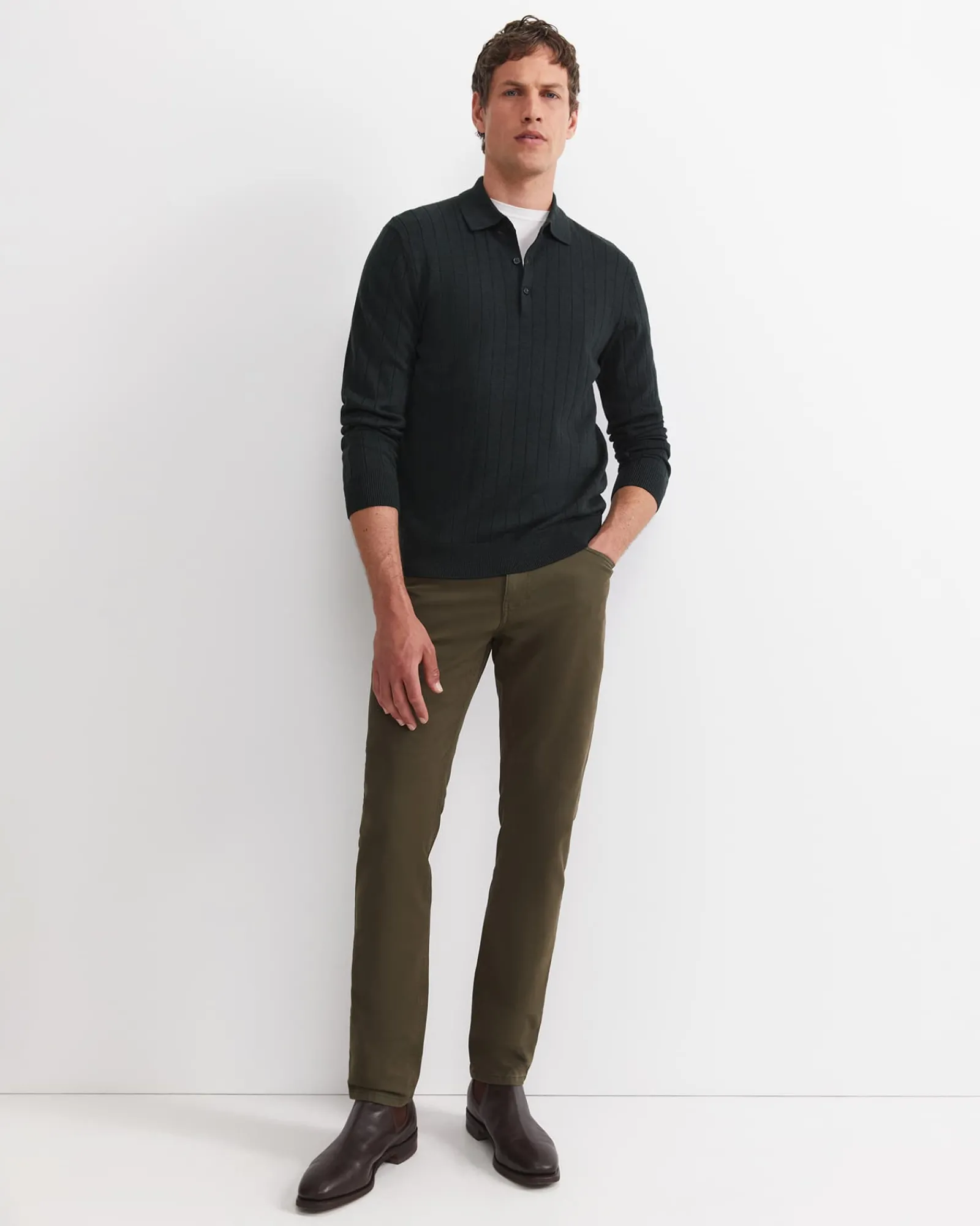 Sale Sportscraft Tapered Bedford Jean in Khaki