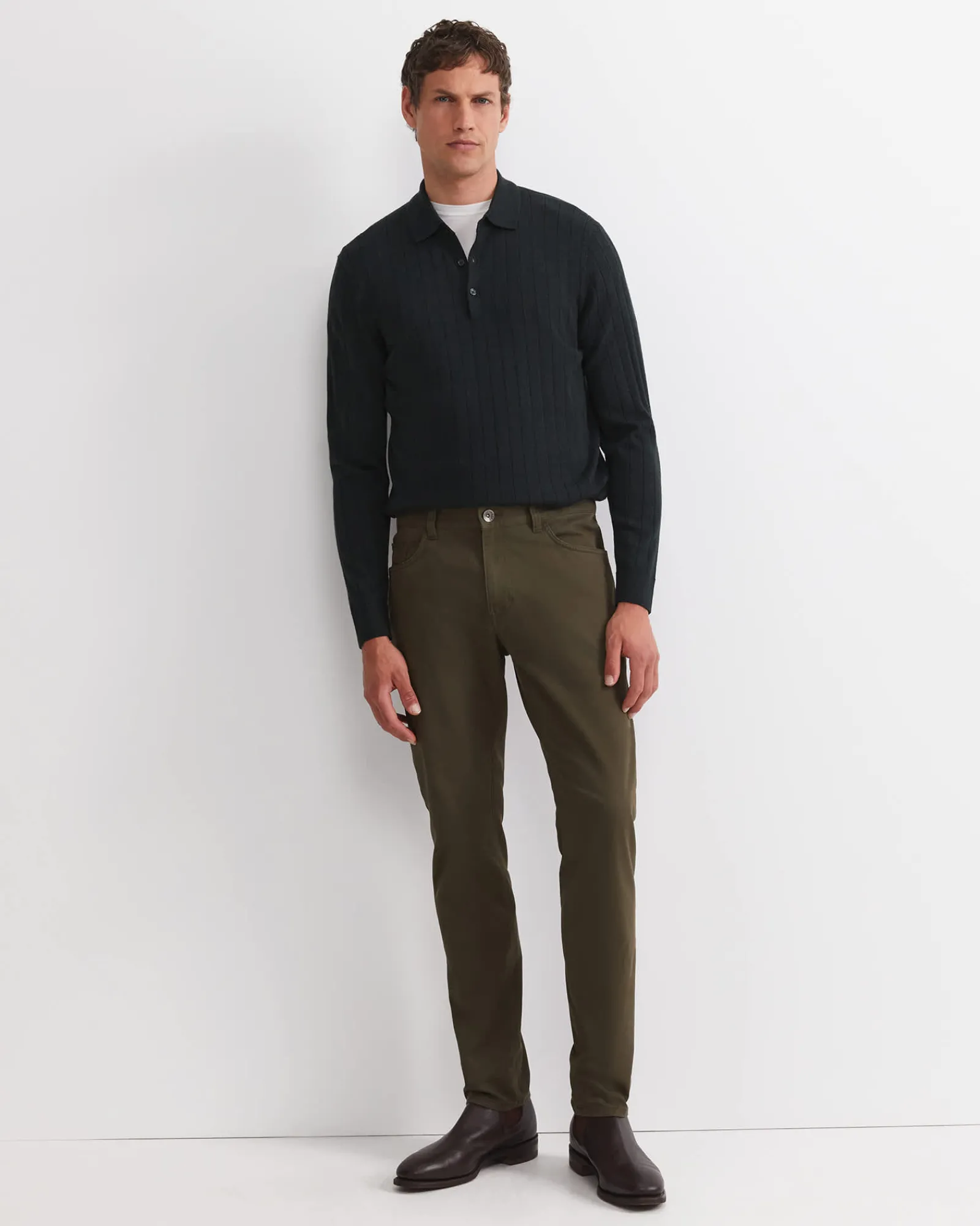 Sale Sportscraft Tapered Bedford Jean in Khaki