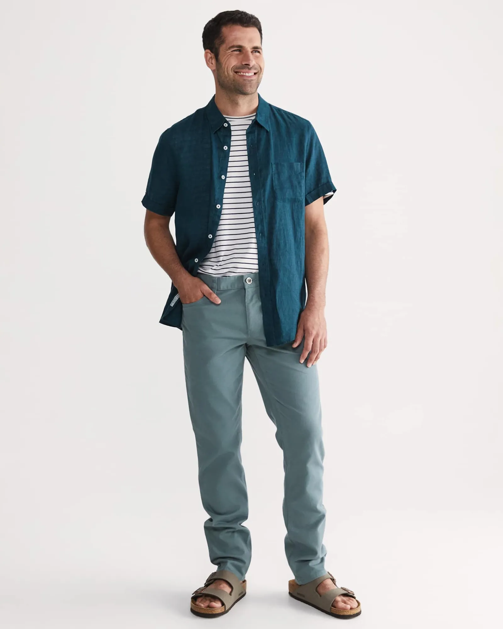Sale Sportscraft Tapered Bedford Jean in Slate