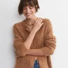 Fashion Sportscraft Tatiana Mohair Cable Cardigan in Camel