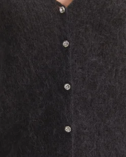 Discount Sportscraft Tatiana Mohair Cropped Cardigan in Charcoal