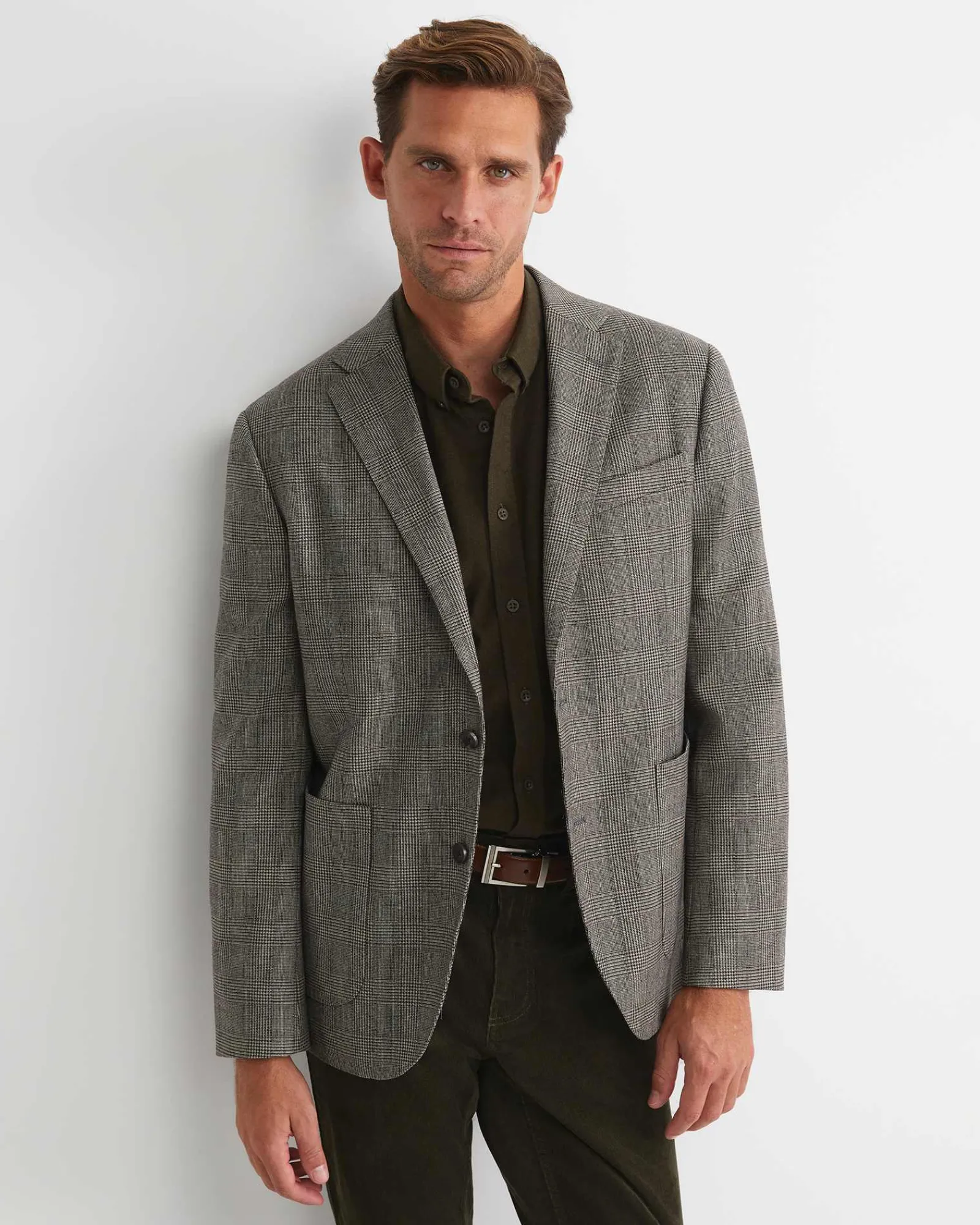 Fashion Sportscraft Tilbury Check Item Jacket in Brownnatural Brown/natural
