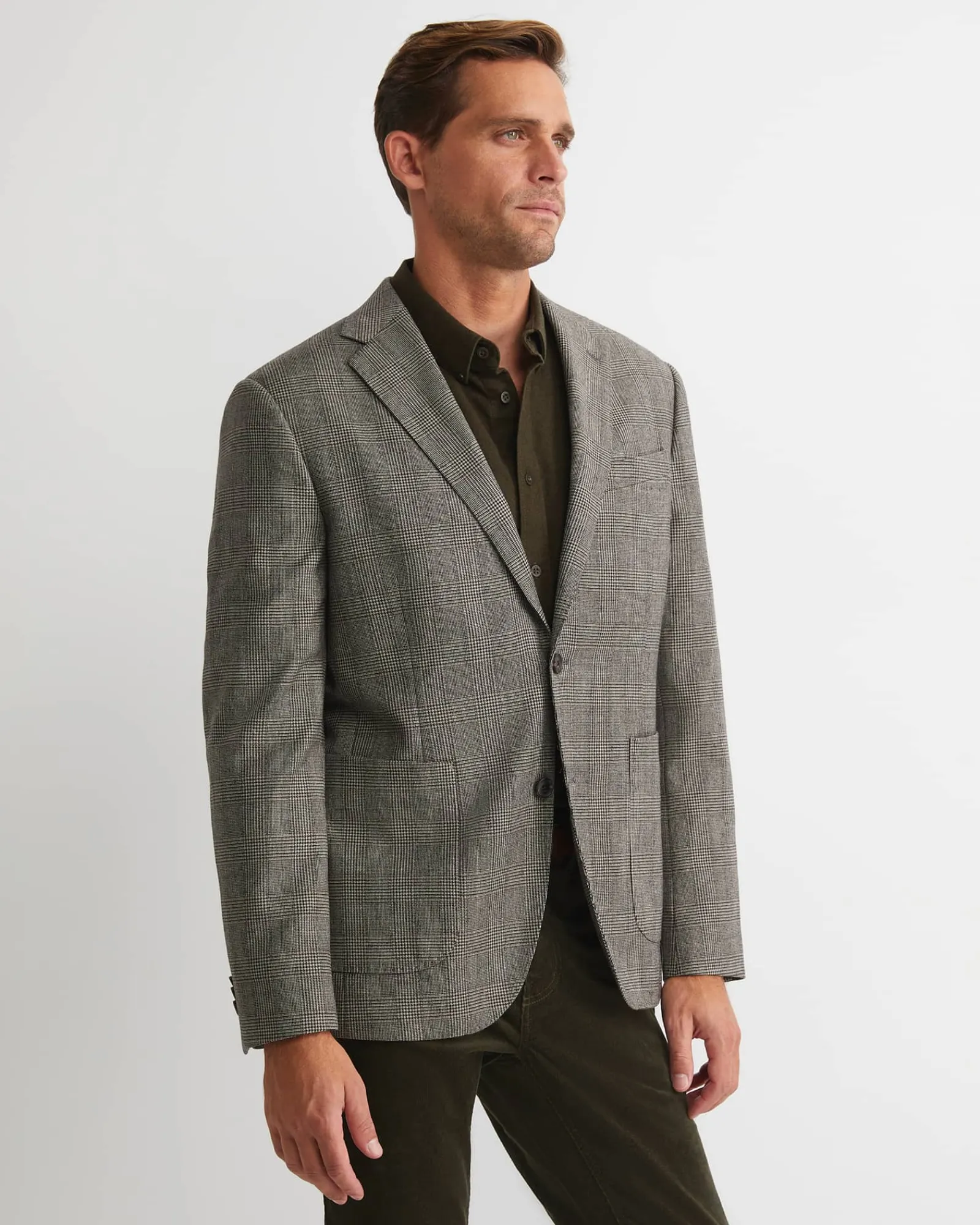 Fashion Sportscraft Tilbury Check Item Jacket in Brownnatural Brown/natural