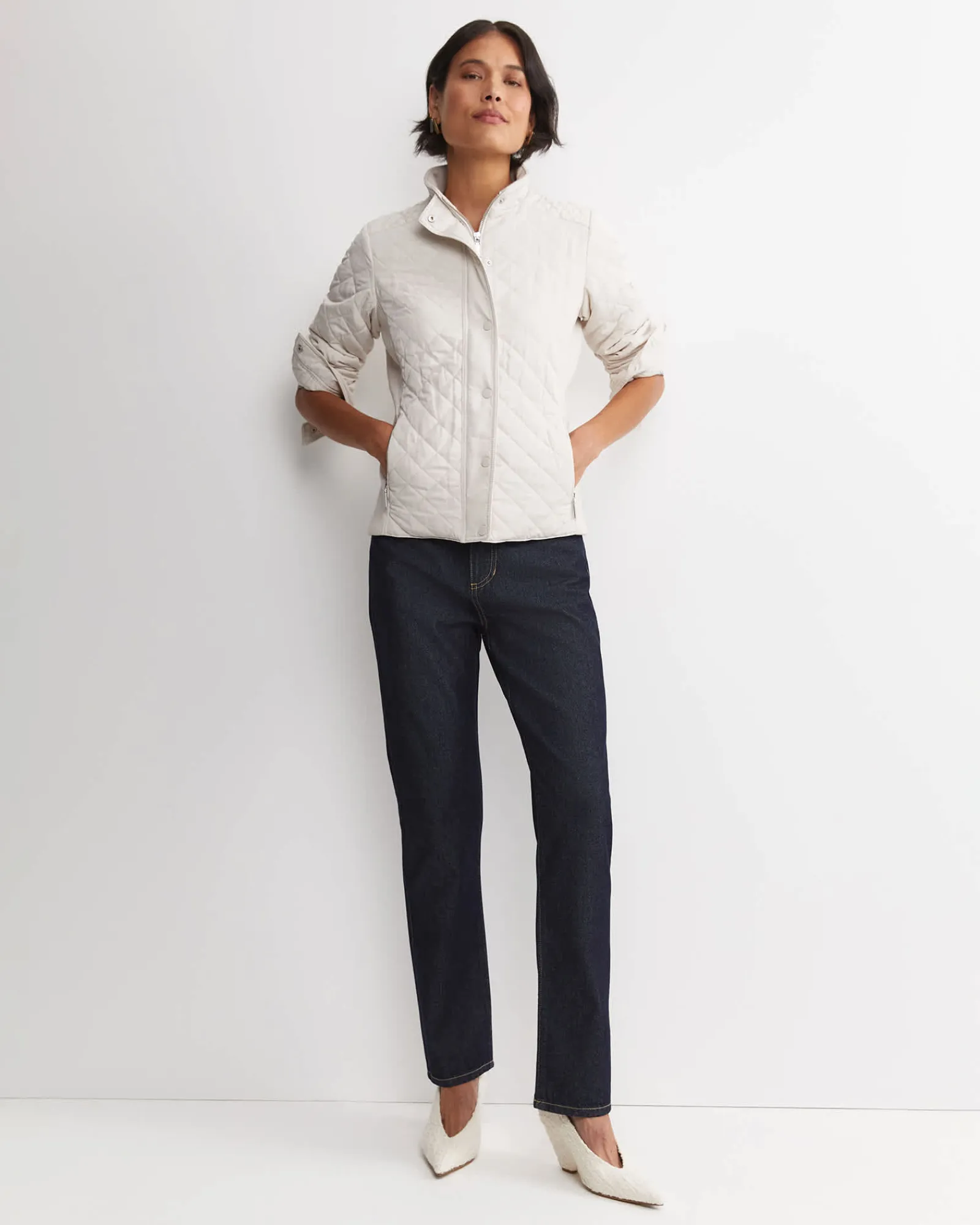Online Sportscraft Vera Quilted Jacket in Chalk