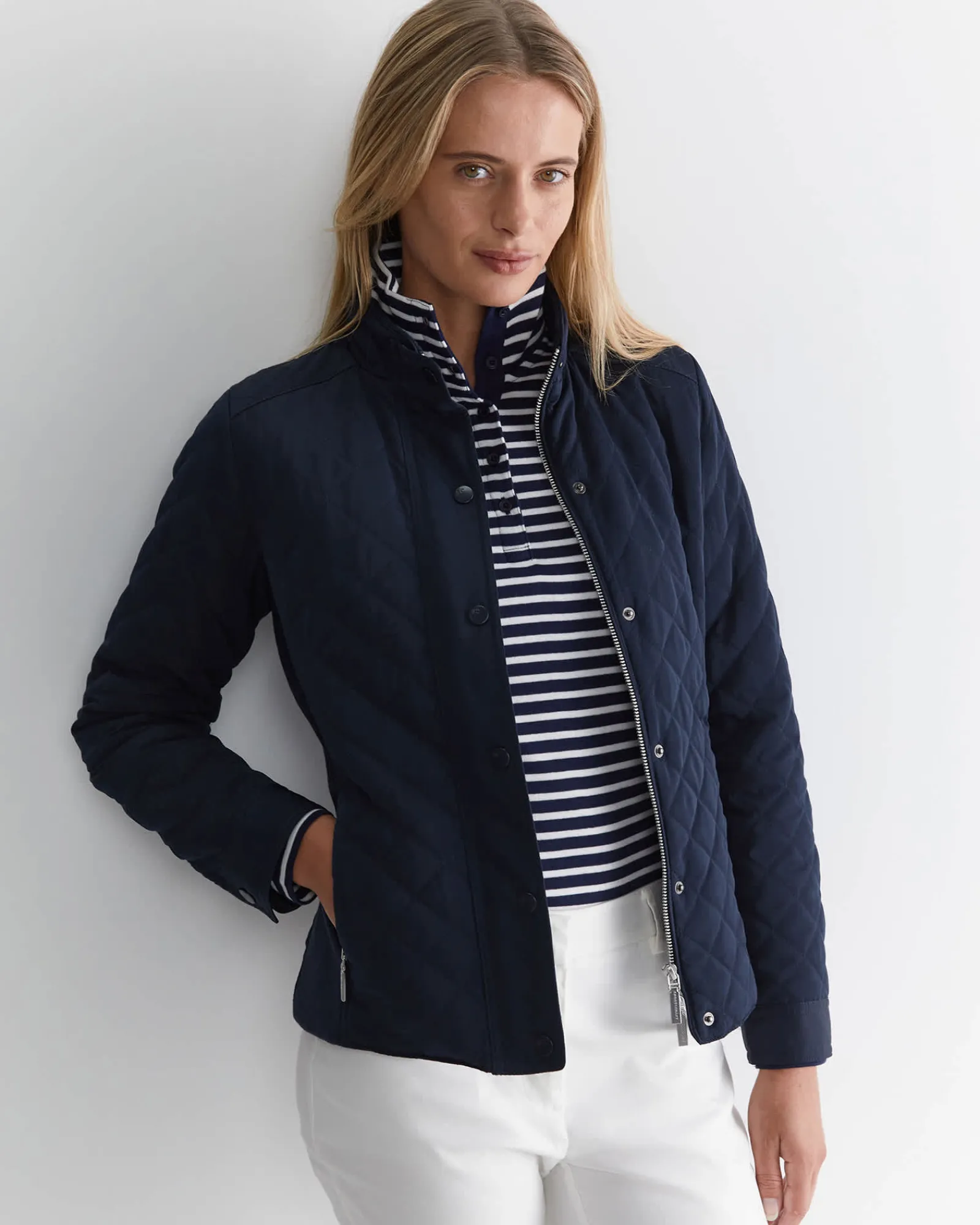 Sale Sportscraft Vera Quilted Jacket in Navy