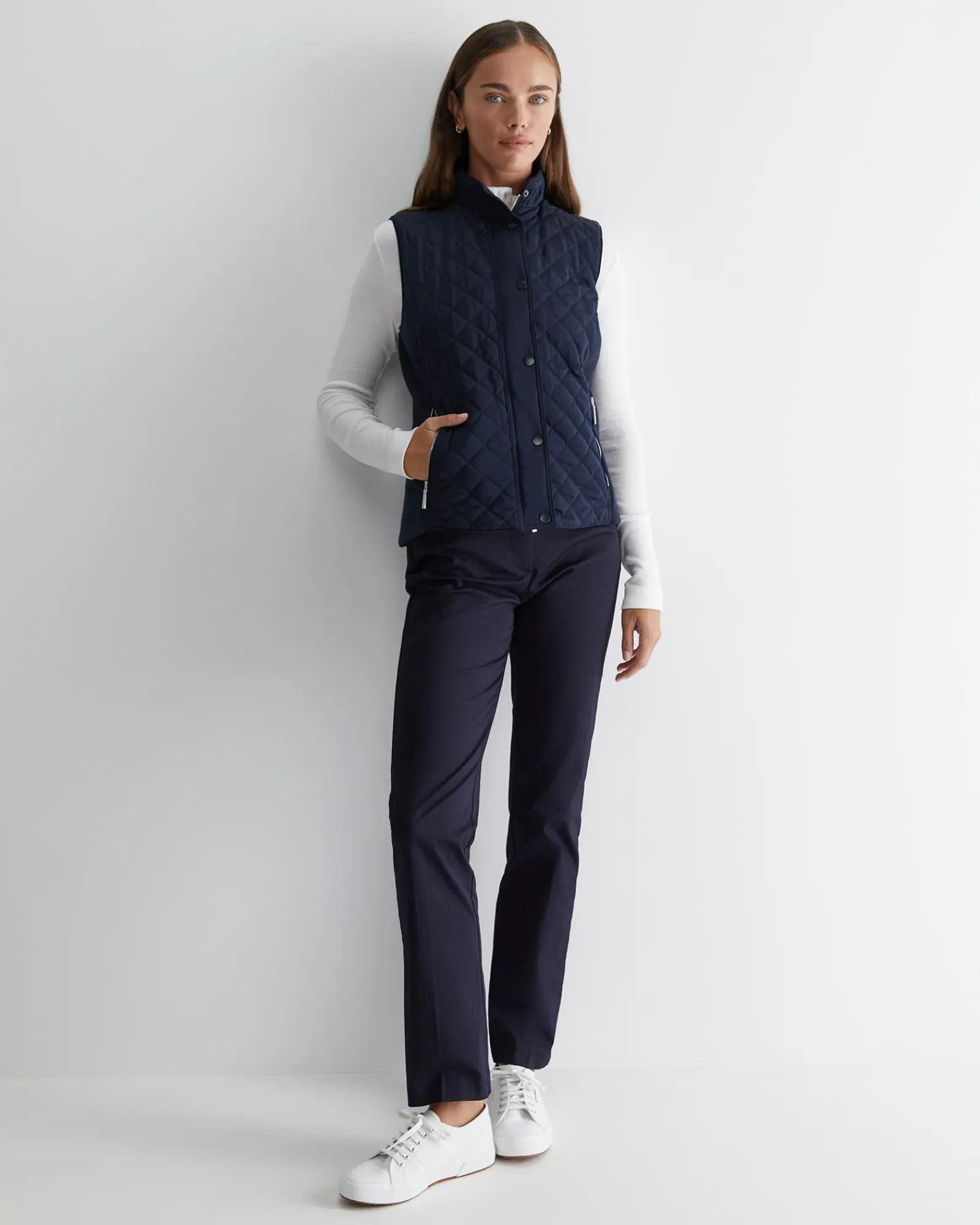 Outlet Sportscraft Vera Quilted Vest in Navy
