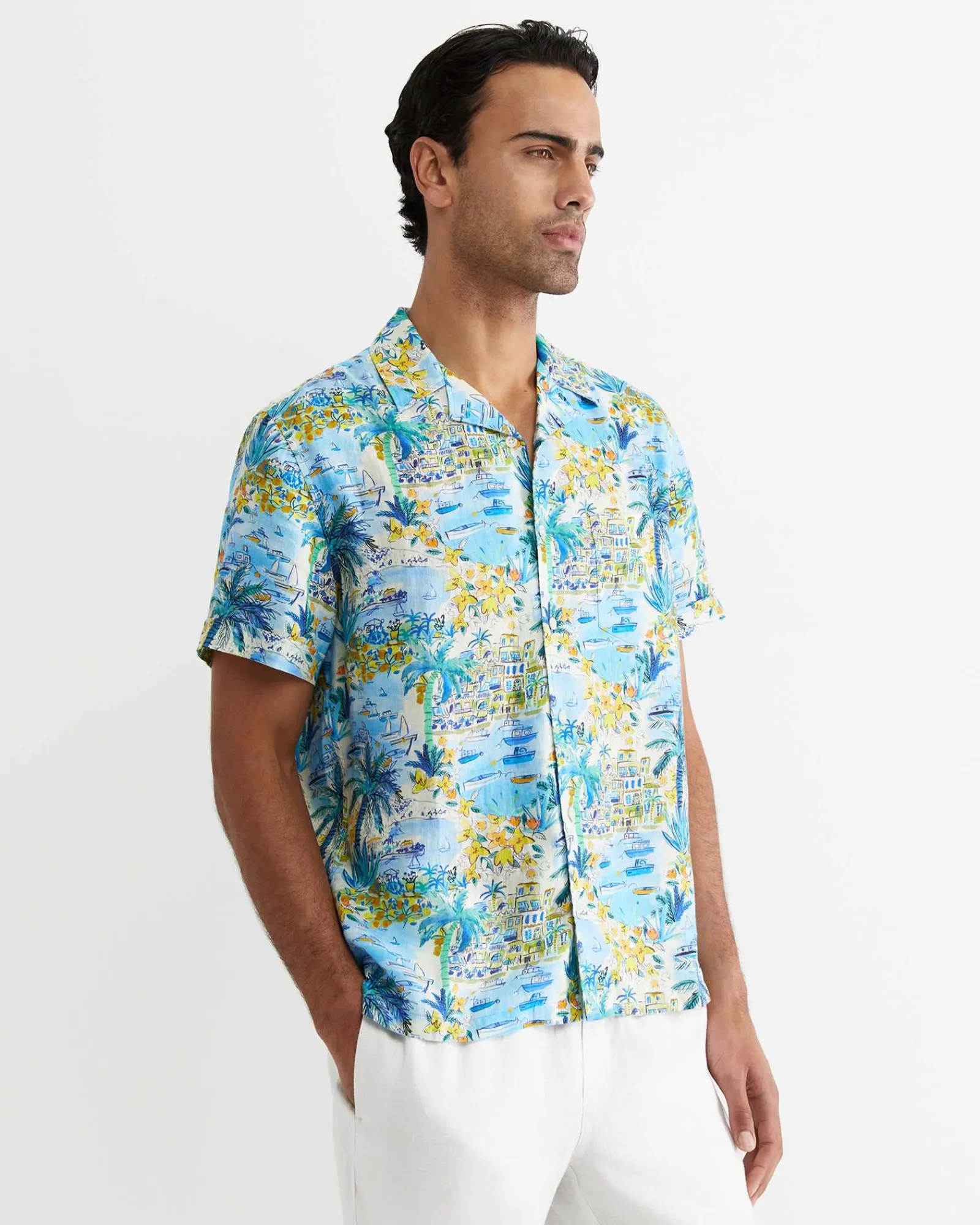 Sale Sportscraft Vic Short Sleeve Liberty Cuban Shirt in Multi