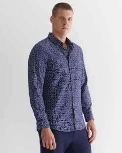 Online Sportscraft Walang Shirt in Ball Point Blue BallPointBlue